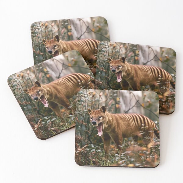 Item preview, Thylacine in Tasmanian Bush Digital Art designed and sold by EnhancedReality.