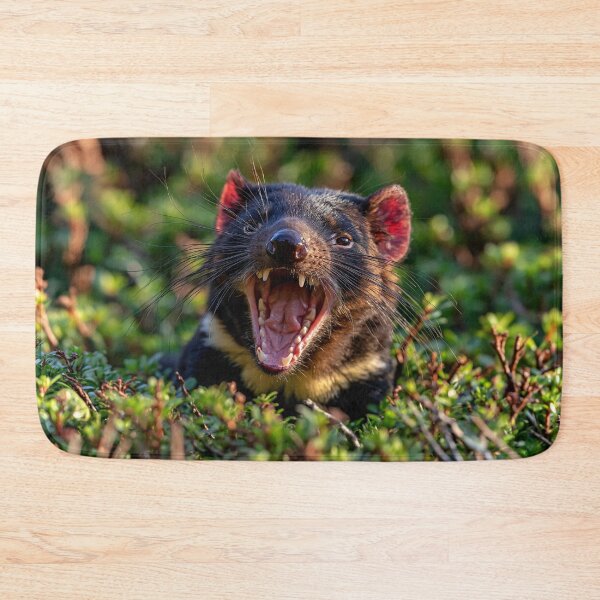 Item preview, Tasmanian Devil Snarling in Bush Digital Art designed and sold by EnhancedReality.