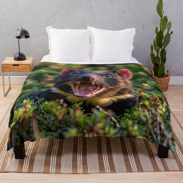 Item preview, Tasmanian Devil Snarling in Bush Digital Art designed and sold by EnhancedReality.