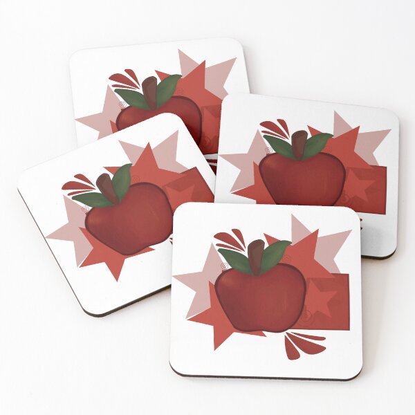Item preview, Red Stars and Apple Explosion  designed and sold by pinklillies47.