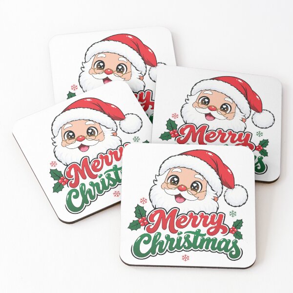Item preview, Cute Santa Face - Merry Christmas Kawaii designed and sold by Marshallamoakohene.