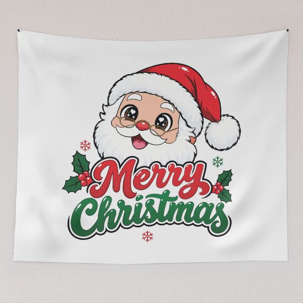 Item preview, Cute Santa Face - Merry Christmas Kawaii designed and sold by Marshallamoakohene.