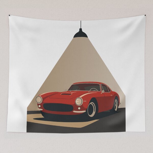 Item preview, Ferrari Classic Car Print, Vintage Ferrari Art, Minimalist Automotive Print, Luxury Sports Car Decor designed and sold by Studio pod Burom.