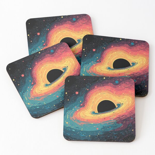 Item preview, Black Hole Space Art - Colorful Galaxy Circle Poster designed and sold by WavyCurve.