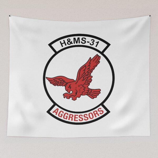 Item preview, USMC H&MS-31 "Aggressors" Headquarters and Maintenance Squadron Patch designed and sold by CharlieDesings.