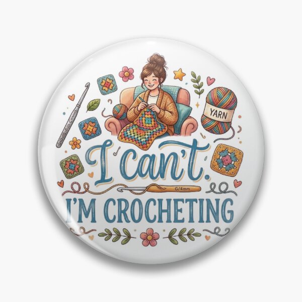 Item preview, I Can't. I'm Crocheting Funny Crochet Yarn Lover Cute designed and sold by JoyfulGate.