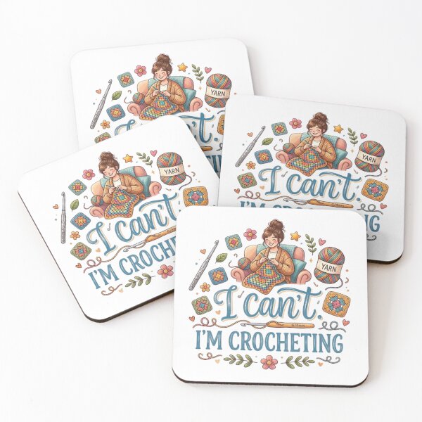 Item preview, I Can't. I'm Crocheting Funny Crochet Yarn Lover Cute designed and sold by JoyfulGate.