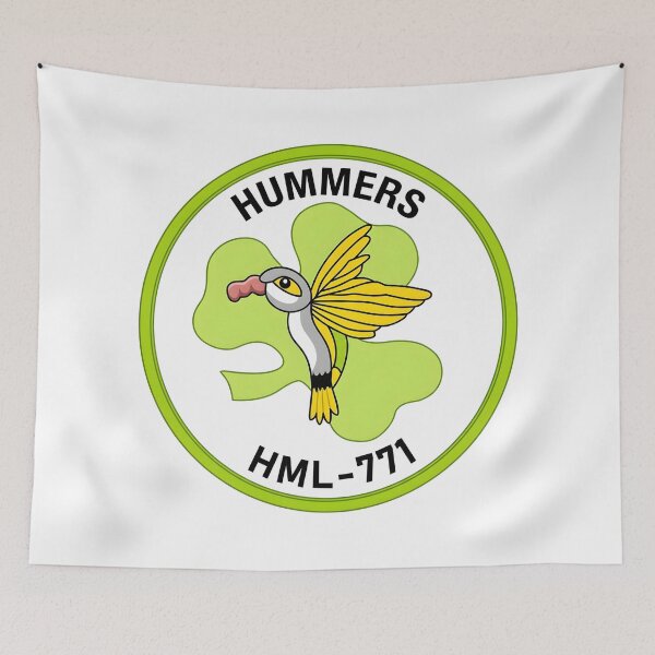 Item preview, USMC HML-771 "Hummers" Light Helicopter Squadron Patch designed and sold by CharlieDesings.