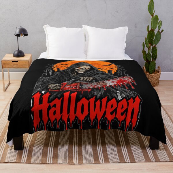 Item preview, Halloween Grim Reaper Chainsaw Blood Dripping Gothic Art designed and sold by VICTORY LIBERTY .