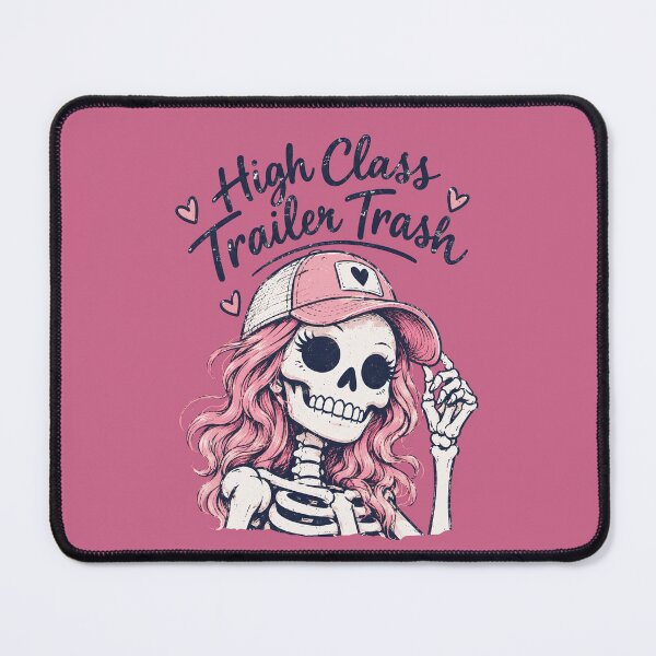 Item preview, High Class Trailer Trash Pink Skeleton Girl designed and sold by CreepyCornerArt.