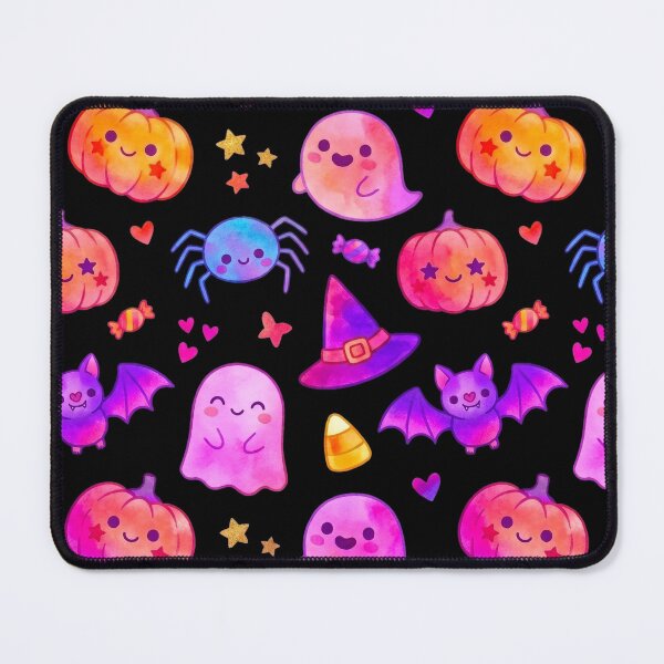 Item preview, Kawaii Halloween Pattern Cute Neon Ghosts & Pink Pumpkins designed and sold by ShabanMerch.