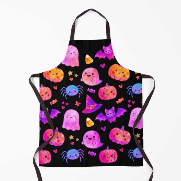 Item preview, Kawaii Halloween Pattern Cute Neon Ghosts & Pink Pumpkins designed and sold by ShabanMerch.
