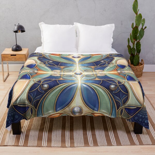 Artikelvorschau, Sacred Geometry Cosmic Mandala Tapestry entworfen und verkauft von Frackxion.