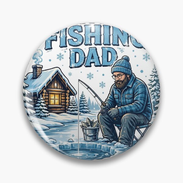 Item preview, Winter fishing Dad Ice Fishing Cabin Snow  designed and sold by Eddiediallo92.