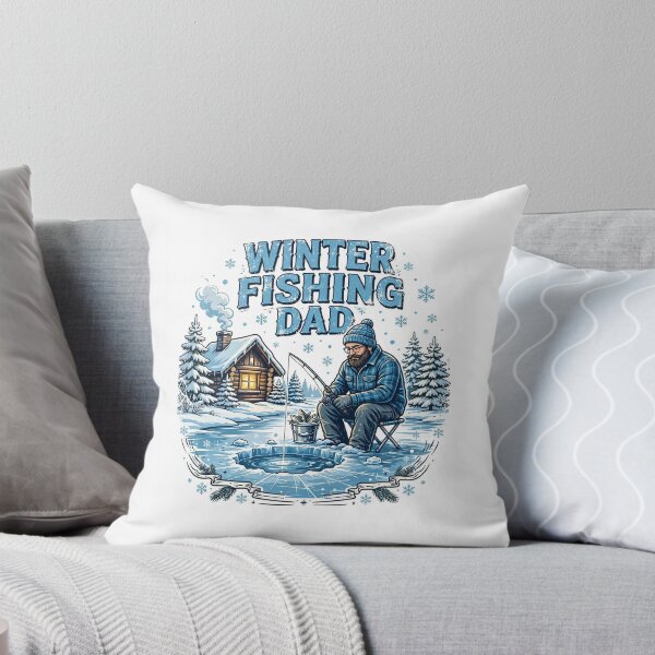 Item preview, Winter fishing Dad Ice Fishing Cabin Snow  designed and sold by Eddiediallo92.