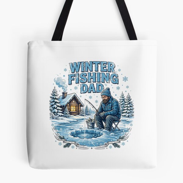 Item preview, Winter fishing Dad Ice Fishing Cabin Snow  designed and sold by Eddiediallo92.