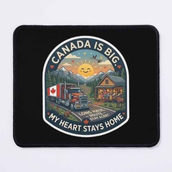 Item preview, Canada Is Big My Heart Stays Home Canadian Trucker Family Emblem designed and sold by PoleksGraphics.