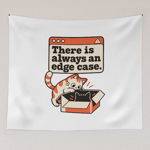 Item preview, There Is Always an Edge Case Cat T-Shirt designed and sold by ThreadQuirk.