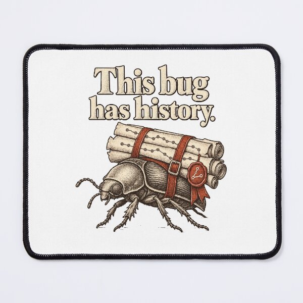 Item preview, This Bug Has History Engraved Beetle T-Shirt designed and sold by ThreadQuirk.