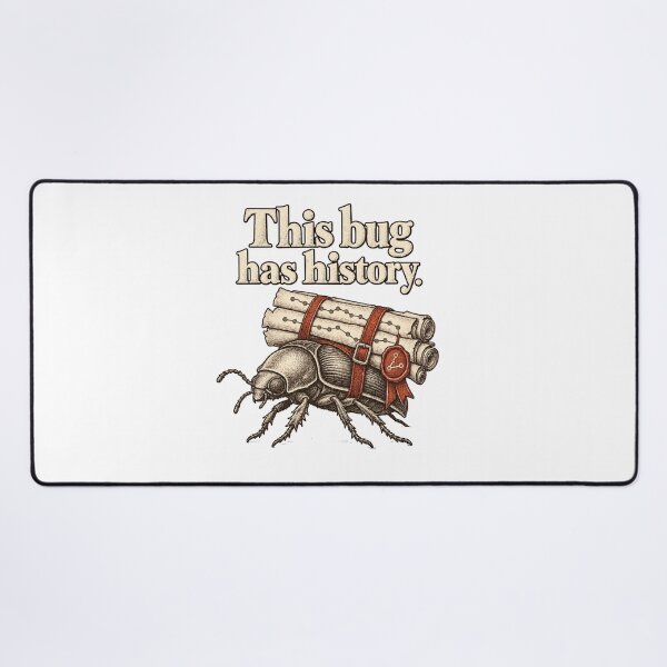 Item preview, This Bug Has History Engraved Beetle T-Shirt designed and sold by ThreadQuirk.