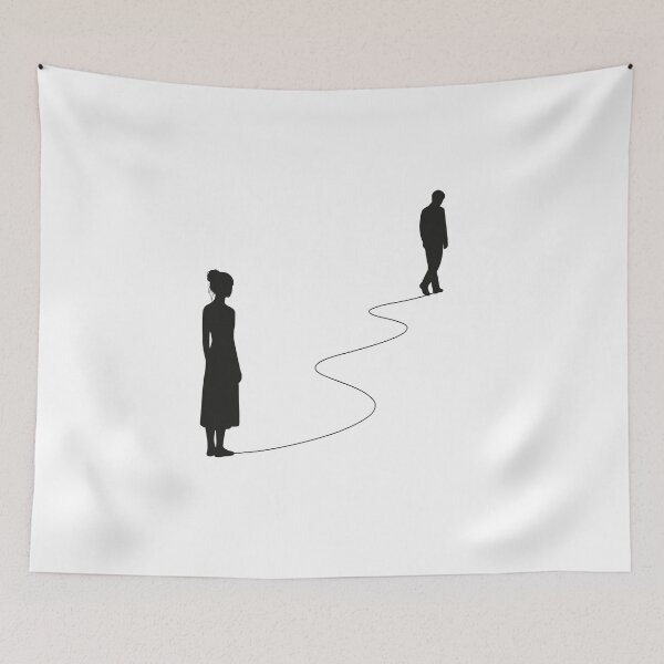 Item preview, Minimalist Relationship Breakup Art. Minimalist Relationship Art, Breakup Print, Emotional Coule Artwork, Black And White Print designed and sold by Studio pod Burom.