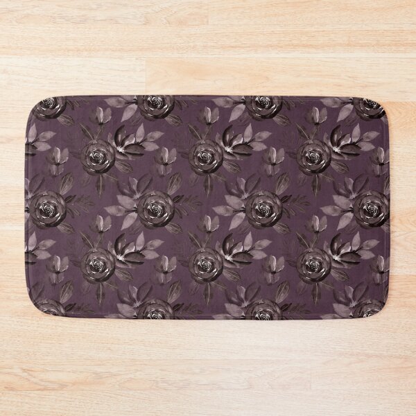 Item preview, Gothic Dark Rose Floral Pattern on Dusty Mauve designed and sold by ​Jyoti Digital Artist.