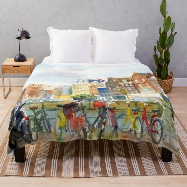 Item preview, Amsterdam, Colorful Bikes and Dutch Flag designed and sold by caracatita75.