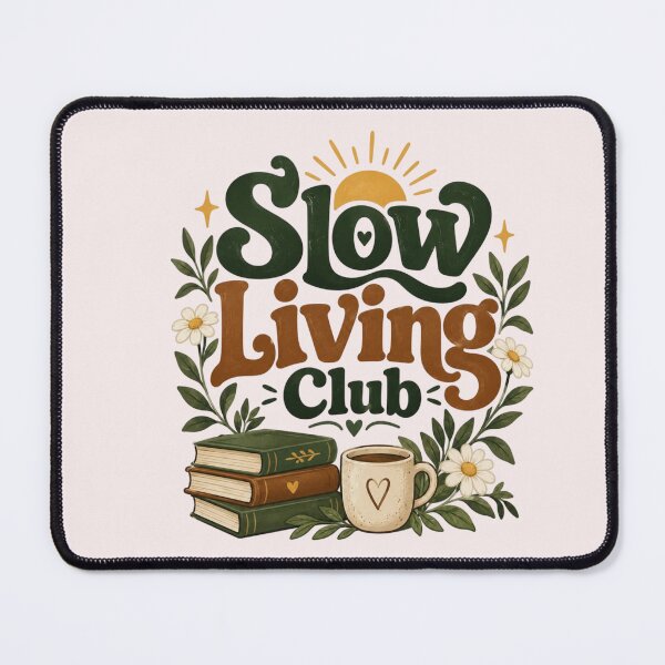 Item preview, Slow Living Club Cozy Botanical Books Coffee Aesthetic designed and sold by Sanika arts .