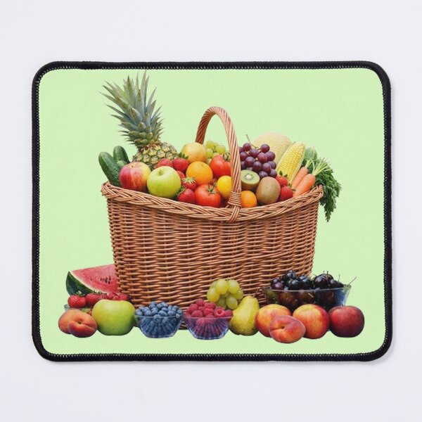 Item preview, Fresh Fruit Basket Harvest Transparent Art designed and sold by PetalsPaws.