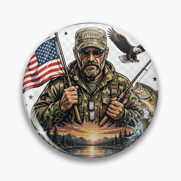 Item preview, Veteran fisherman served my Country Now I Fish USA Flag  designed and sold by Eddiediallo92.