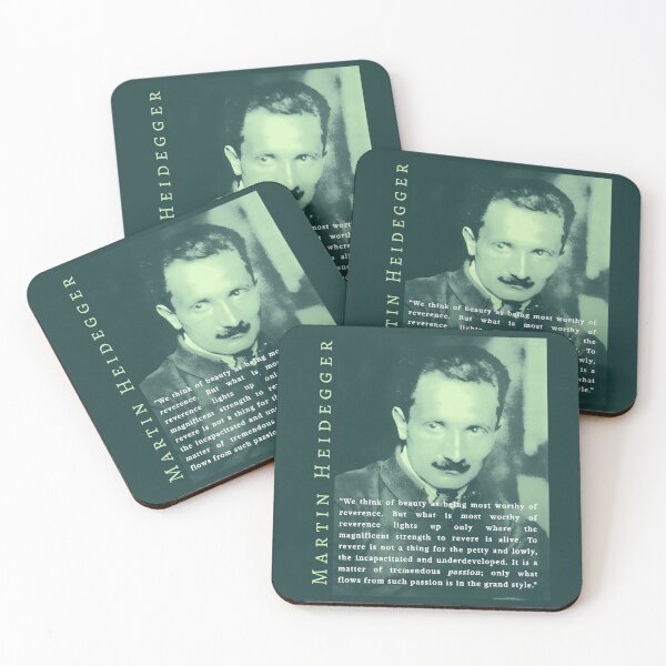 Item preview, Heidegger quote: We think of beauty as being most worthy of reverence. But what is most worthy of reverence lights up only where the magnificent strength to revere is alive.  designed and sold by artbleed.