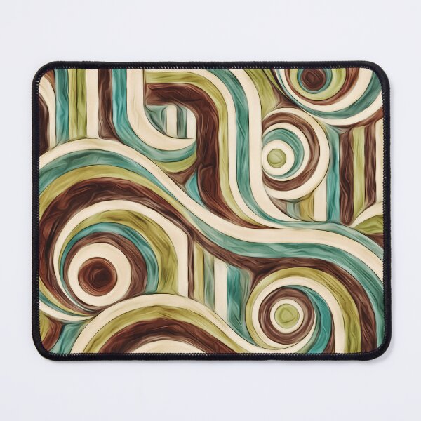 Item preview, Retro Earth Tone Swirls designed and sold by Hen-C-Art.