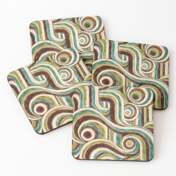 Item preview, Retro Earth Tone Swirls designed and sold by Hen-C-Art.