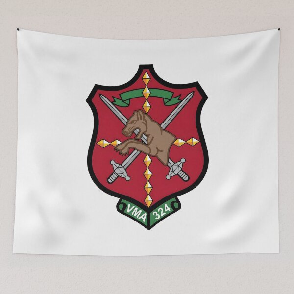 Item preview, USMC VMA-324 "Vagabonds" Attack Squadron Crest Patch designed and sold by CharlieDesings.