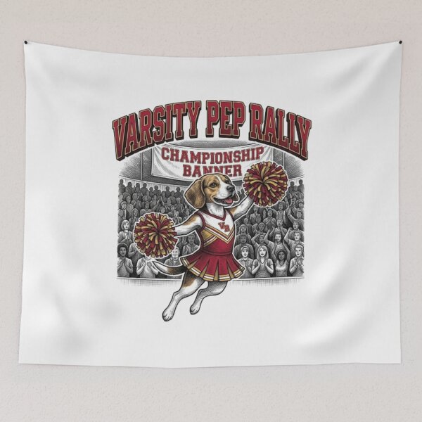 Item preview, Varsity Pep Rally Cheerleading Movie Dog Cheer Competition Lover Gift designed and sold by FurRealStudioCo.