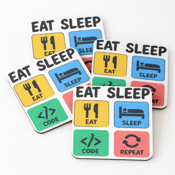 Item preview, Eat Sleep Code Repeat designed and sold by mightymalic.