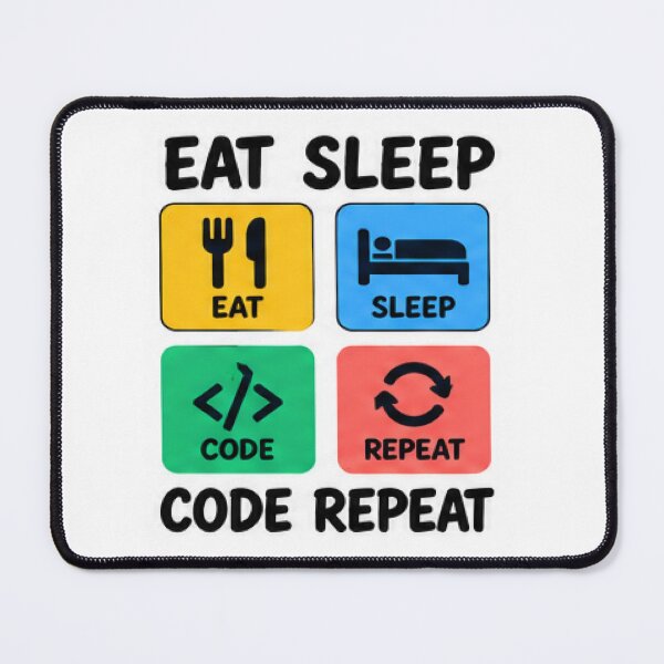Item preview, Eat Sleep Code Repeat designed and sold by mightymalic.