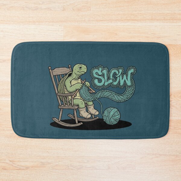 Item preview, Slow Living Knitting Turtle Rocking Chair Pop Art designed and sold by Rare By Hero.