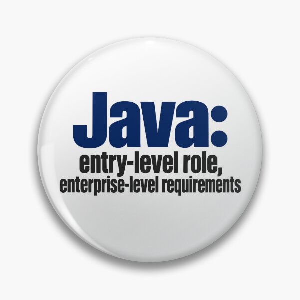 Item preview, Java Entry-Level Role Enterprise Requirements Funny Programmer Typography designed and sold by ThreadQuirk.