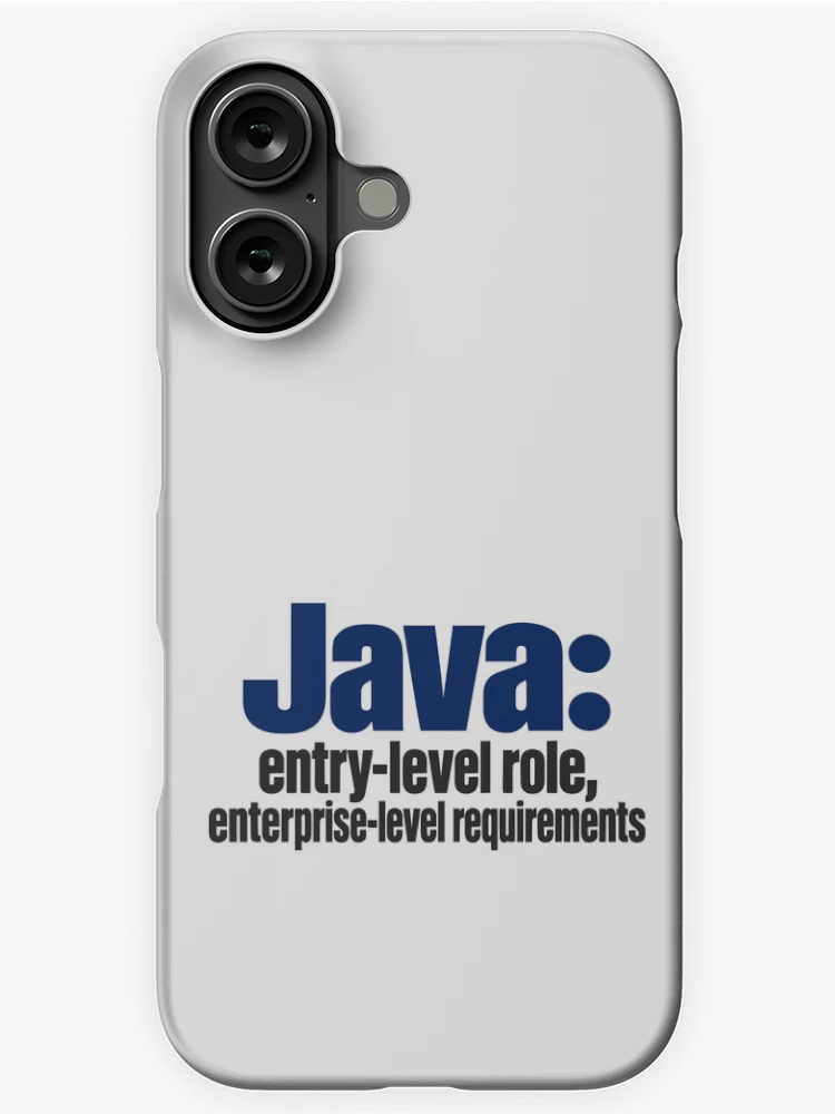 Thumbnail 1 of 4, iPhone Case, Java Entry-Level Role Enterprise Requirements Funny Programmer Typography designed and sold by ThreadQuirk.
