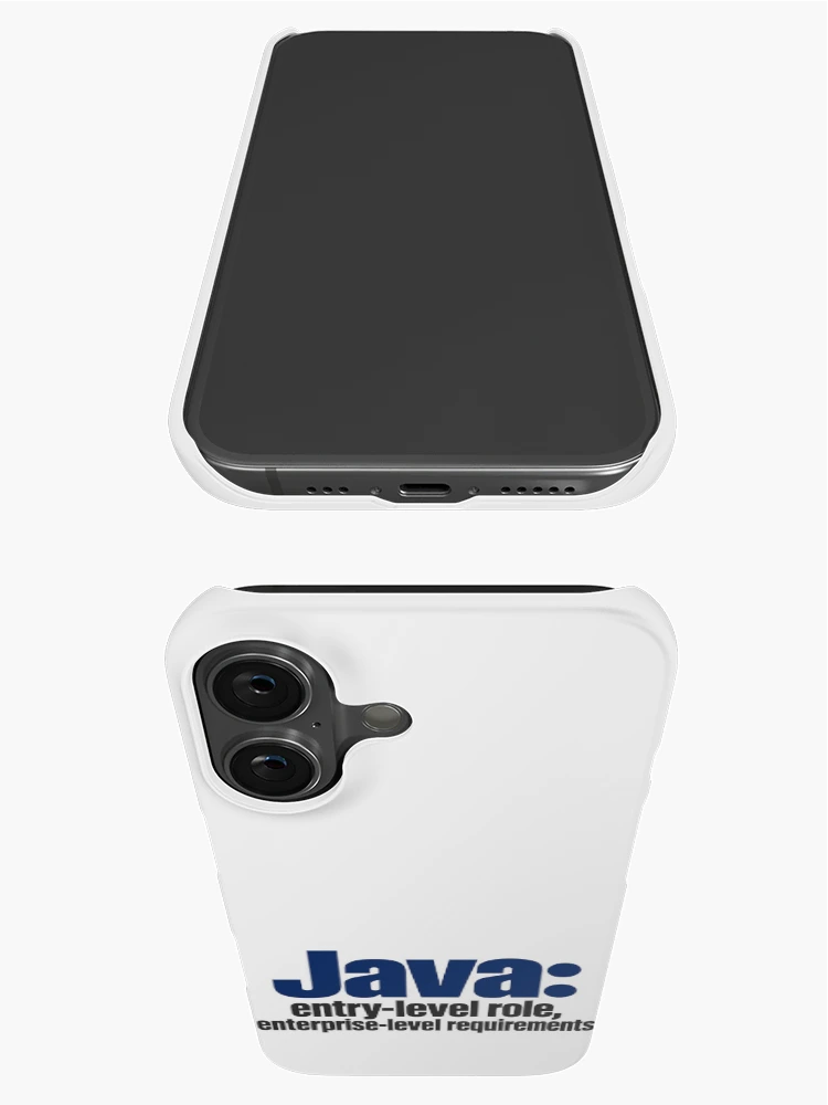 Thumbnail 3 of 4, iPhone Case, Java Entry-Level Role Enterprise Requirements Funny Programmer Typography designed and sold by ThreadQuirk.