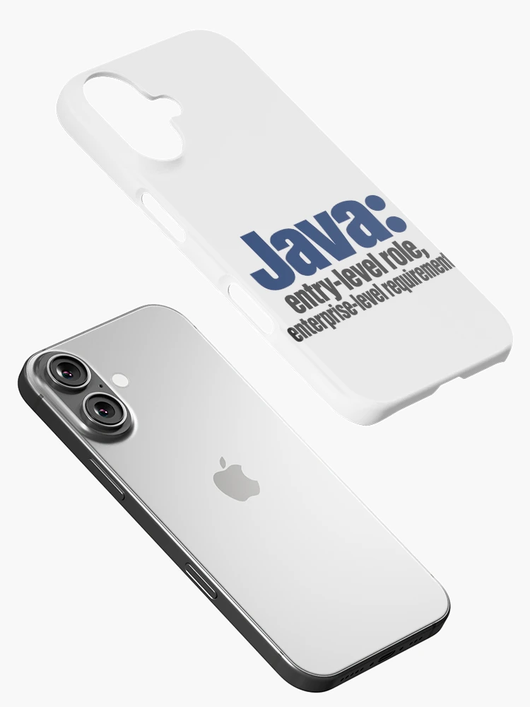 Thumbnail 2 of 4, iPhone Case, Java Entry-Level Role Enterprise Requirements Funny Programmer Typography designed and sold by ThreadQuirk.