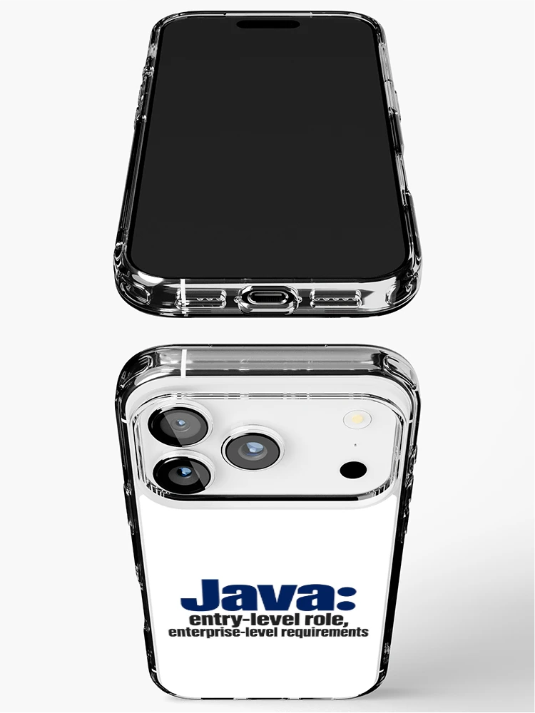 Thumbnail 3 of 5, iPhone Case, Java Entry-Level Role Enterprise Requirements Funny Programmer Typography designed and sold by ThreadQuirk.
