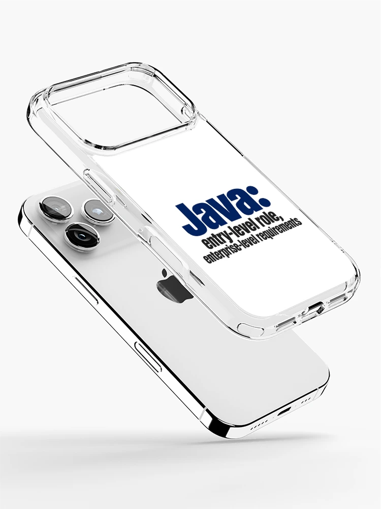 Thumbnail 2 of 5, iPhone Case, Java Entry-Level Role Enterprise Requirements Funny Programmer Typography designed and sold by ThreadQuirk.