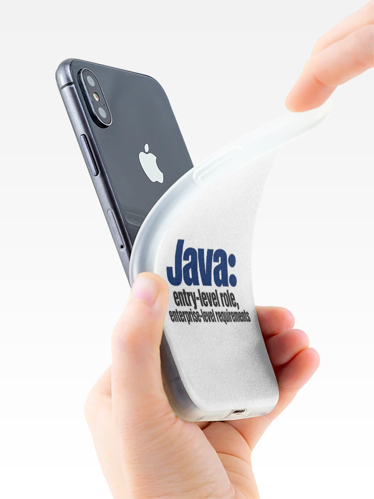 Thumbnail 4 of 5, iPhone Case, Java Entry-Level Role Enterprise Requirements Funny Programmer Typography designed and sold by ThreadQuirk.