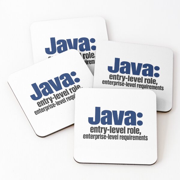 Item preview, Requisitos empresariales para un puesto de nivel inicial en Java. Tipografía divertida para programadores. designed and sold by ThreadQuirk.