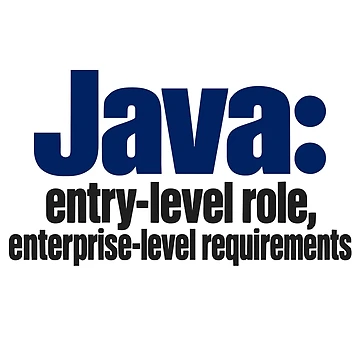 Artwork thumbnail, Java Entry-Level Role Enterprise Requirements Funny Programmer Typography by ThreadQuirk