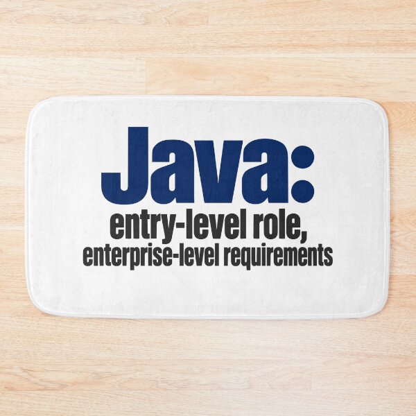 Item preview, Java Entry-Level Role Enterprise Requirements Funny Programmer Typography designed and sold by ThreadQuirk.