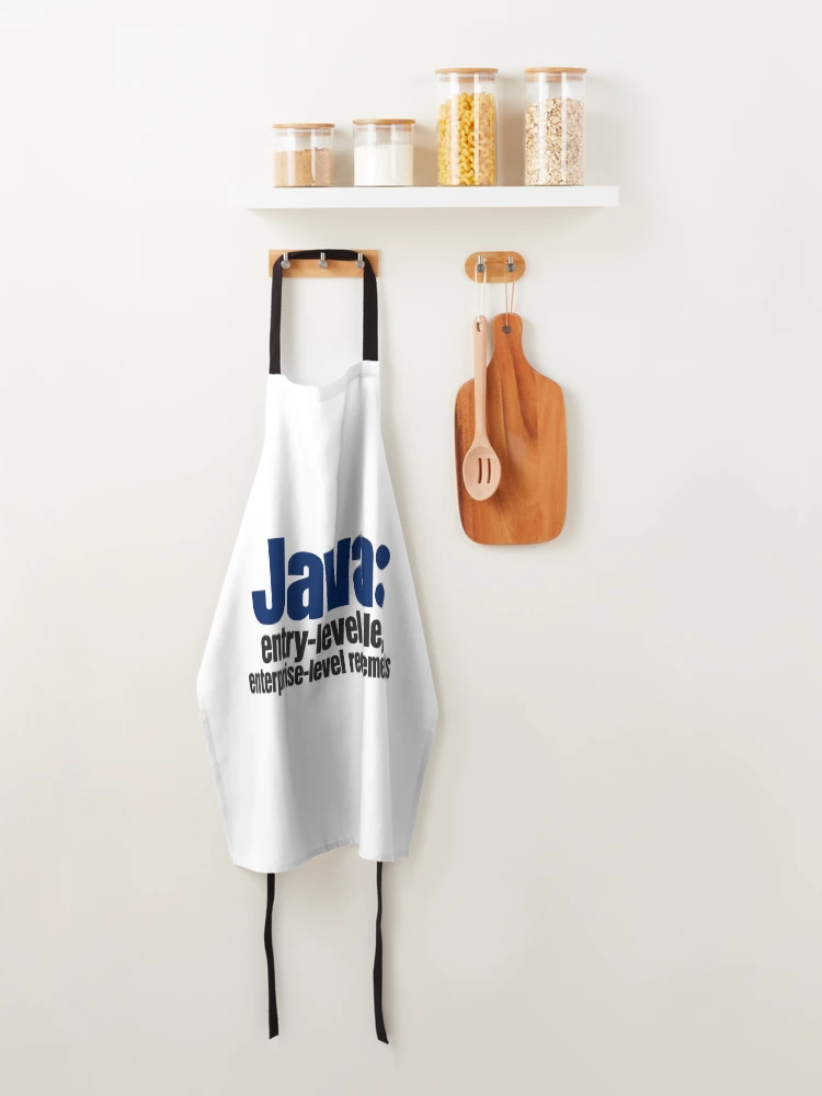 Thumbnail 4 of 6, Apron, Java Entry-Level Role Enterprise Requirements Funny Programmer Typography designed and sold by ThreadQuirk.