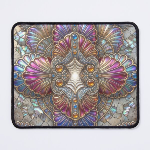 Item preview, Iridescent Art Deco Seashell Mosaic Pattern designed and sold by Frackxion.